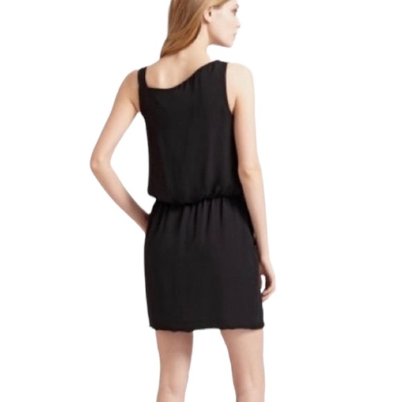 Theory Jaylyn Black Draped Neck Sleeveless Drop Waist Tunic Slip Dress - 4 - Picture 3 of 15